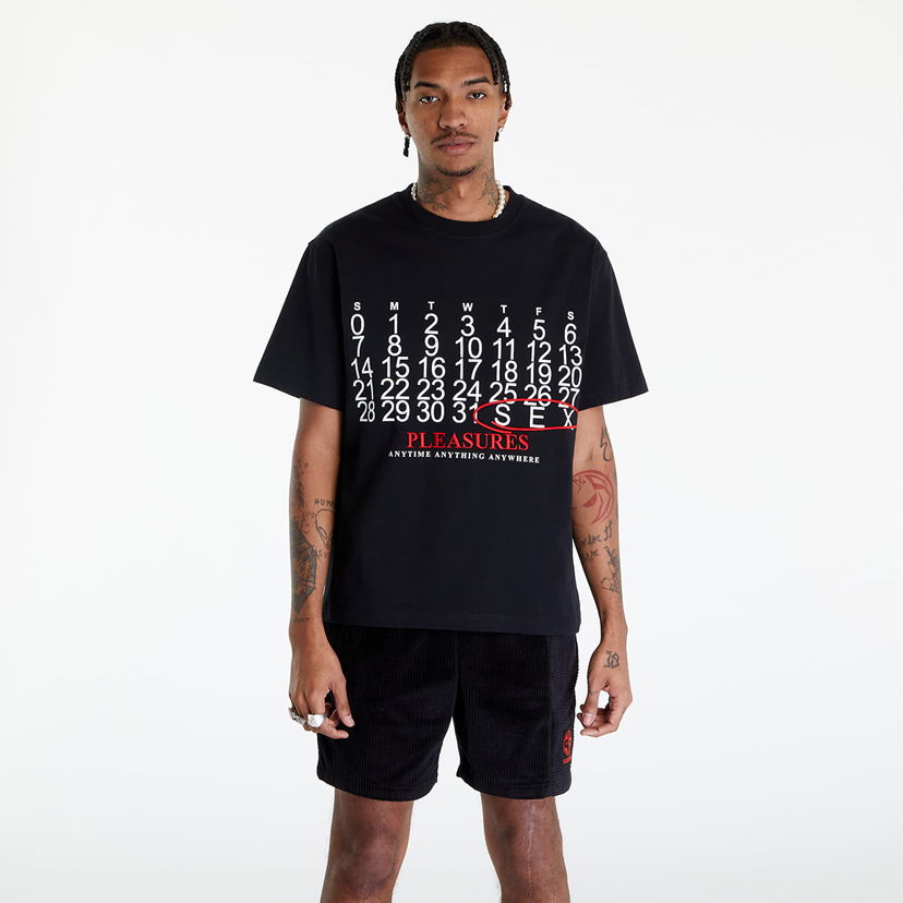 T-shirt Pleasures Calendar Heavyweight T-Shirt Svart | P24SP002 BLACK