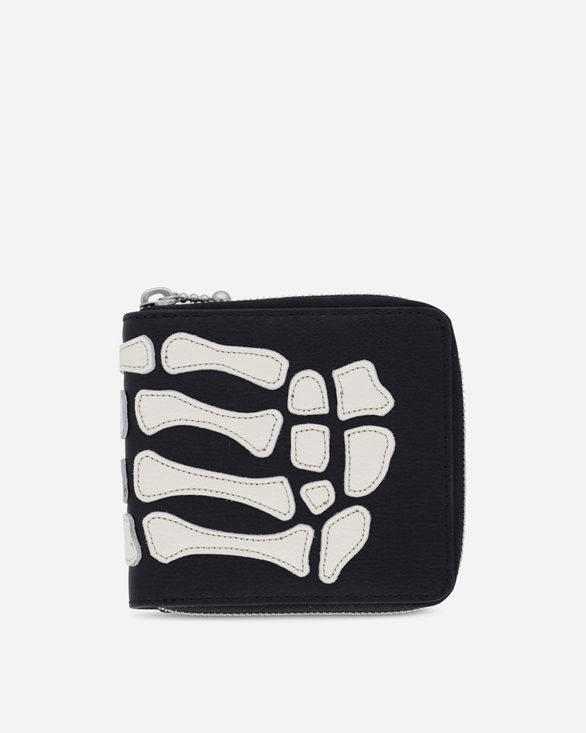 Plånbok KAPITAL Thumb Up Bone Band Zip Wallet Svart | K2503XG522 BLACK