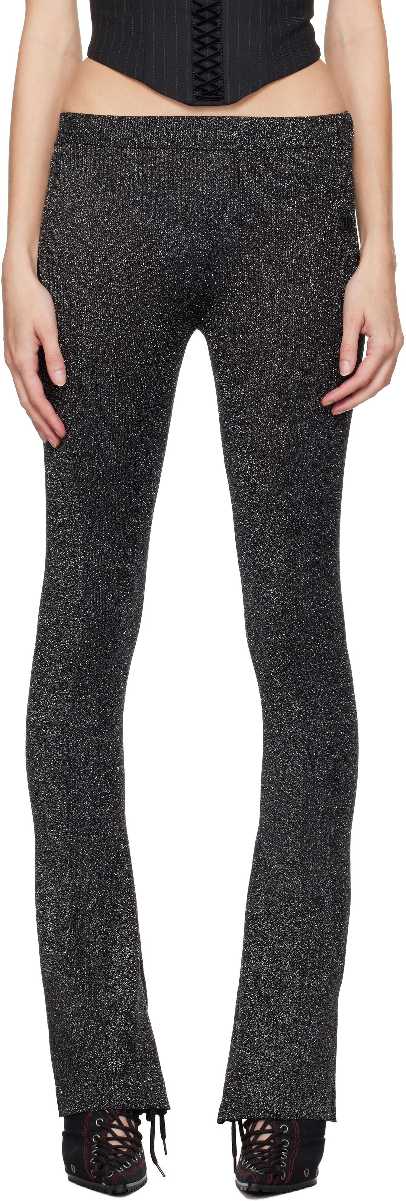Damasker MISBHV Knitted Flared Trousers Svart | 241W307, 0