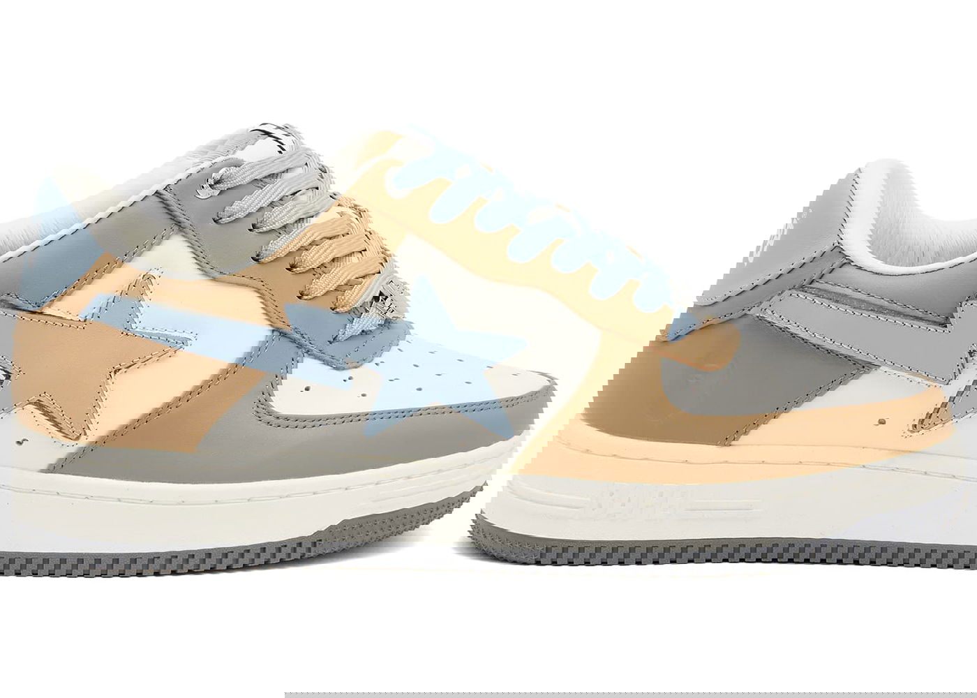 Sneakers och skor BAPE A Bathing Ape Sta Low#4 "Beige Sky Blue" Flerfärgad | 001FWJ301011_BEI, 0