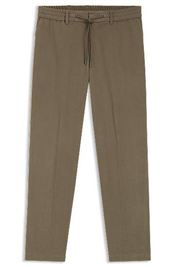 Byxor BOSS Relaxed-fit stretch Tech Corduroy trousers Grön | 50549390, 0