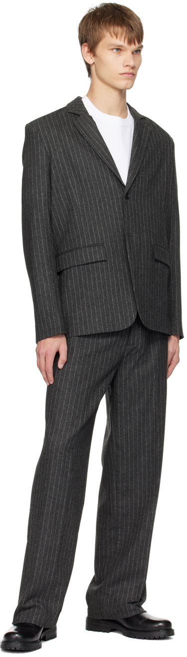 Jacka Samsoe Samsoe Samsøe Samsøe Cho Pinstripe Blazer Grå | M23400040, 3