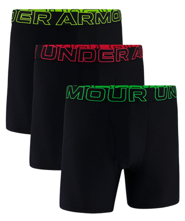Boxare Under Armour Performance Tech Mesh 6-Inch 3-Pack Boxer Briefs Svart | 1383884-005, 0