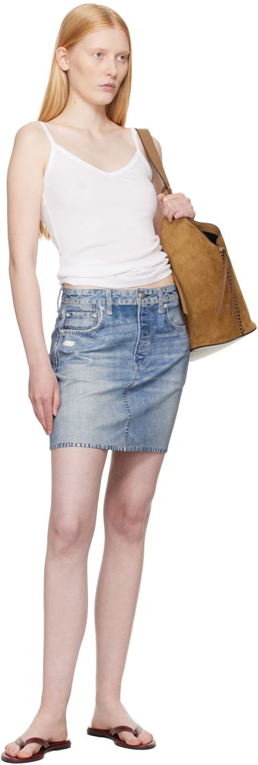 Kjol rag & bone rag & bone Miramar Ponte Miniskirt Blå | WCW25PB0030703, 3