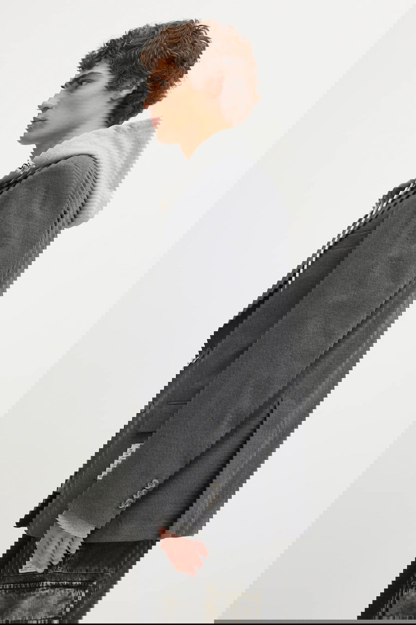 Jacka Maison MIHARA YASUHIRO Maison MIHARA YASUHIRO TRIPLE LAYERED Hooded Blazer Grå | J15JK131, 1