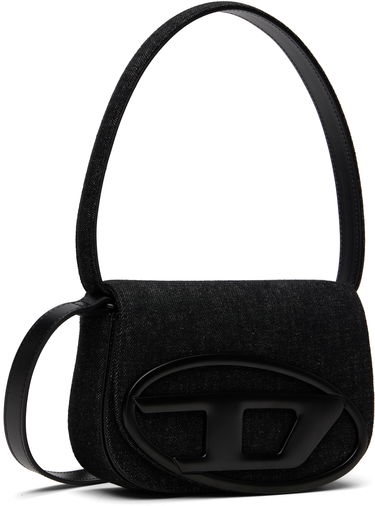 Axelväska Diesel 1DR Denim Shoulder Bag with Logo Svart | X08396-P6901-T8013, 1
