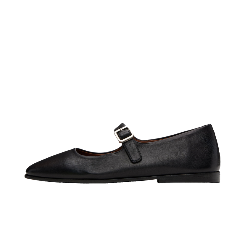 Sneakers och skor Marsèll Marsell Scivolo Leather Ballerina Flats Svart | MW8376 P010