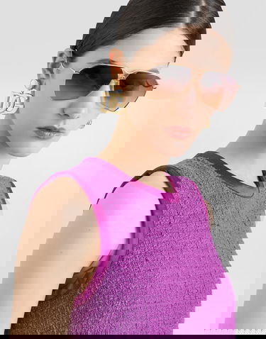 Klä Dolce & Gabbana Dolce & Gabbana Rachel Tweed Sleeveless Mini Dress Purpur | F6TLKTFMTACF0571, 3