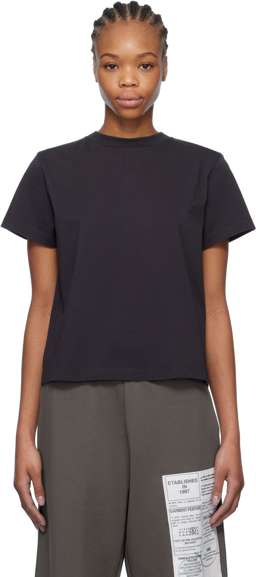 Crop top Maison Margiela MM6 Maison Margiela Spliced T-Shirt Svart | S52GC0334 S24311