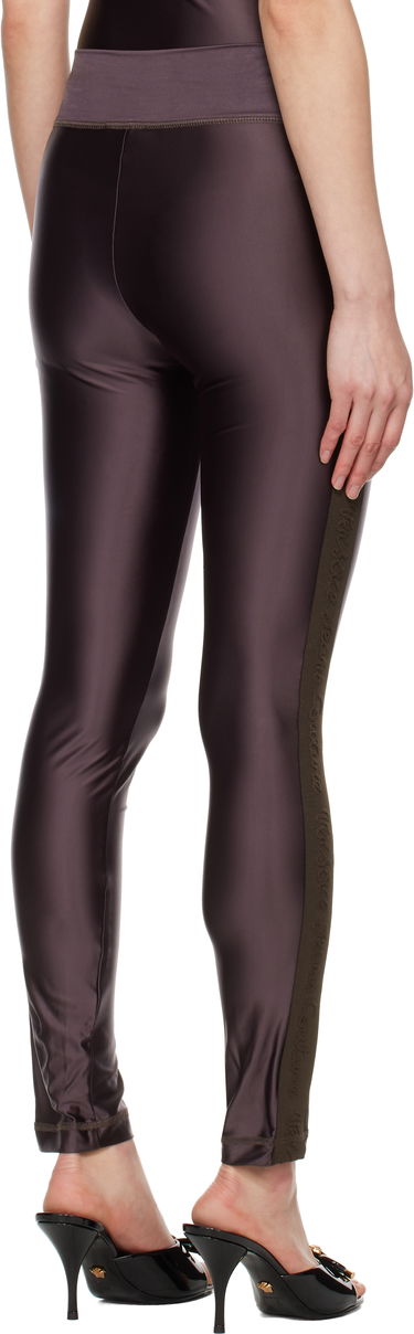 Damasker Versace Versace Jeans Couture Logo Trim Leggings Brun | E78HAC114_EJ0223, 2