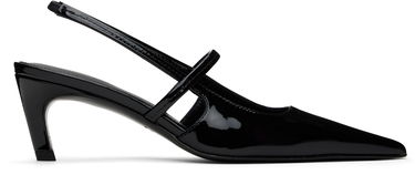 Sneakers och skor TOTEME Sharp Patent Slingback Heels Svart | 251-WAS821-LE0091, 0