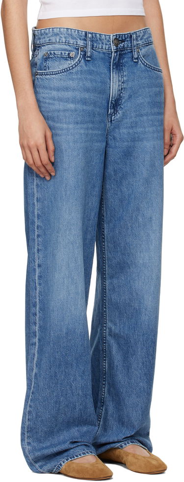Jeans rag & bone Rag & Bone 'The Logan' Mid-Rise Wide Leg Jeans Blå | WDD24F29351FRI, 1