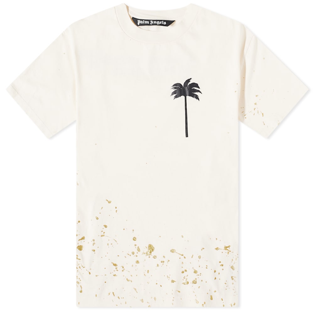 T-shirt Palm Angels Painted Palm Tee Vit | PMAA001F22JER0040410, 0