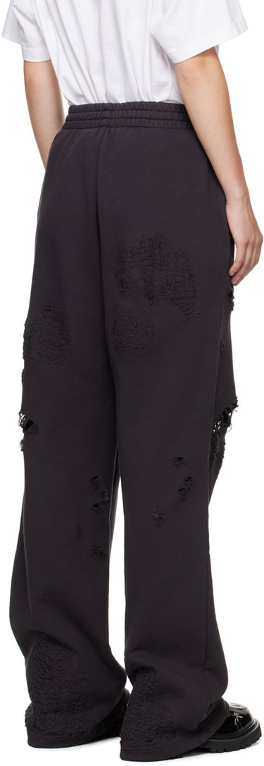 Träningsbyxor We11done We11done Distressed Sweatpants Svart | WD-TA2-24-728-U-BK, 2