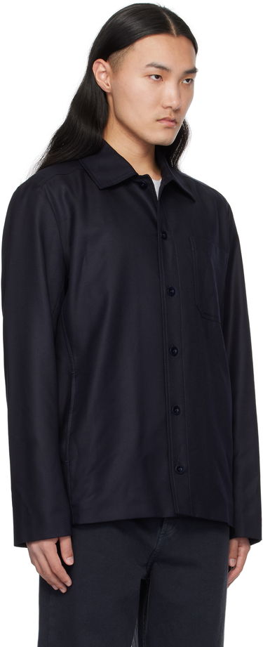 Skjorta A.P.C. Button-Up Regular-Fit Overshirt Blå | LYAAV-H02991, 1