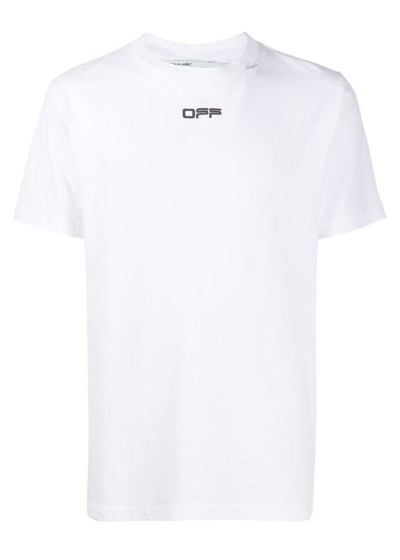 T-shirt Off-White Slim Fit Caravaggio Square T-Shirt Vit | OMAA027S201850050188