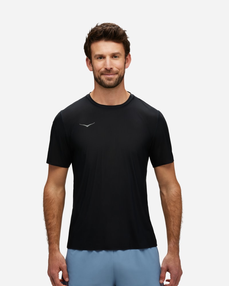 T-shirt Hoka One One Airolite Running T-Shirt Svart | 1151071-BLK