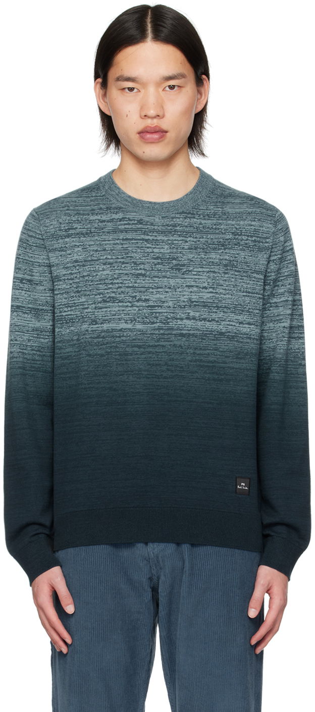 Sweater Paul Smith PS Paul Smith Crewneck Space Dye Sweater Blå | M2R-582Y-M22080-48