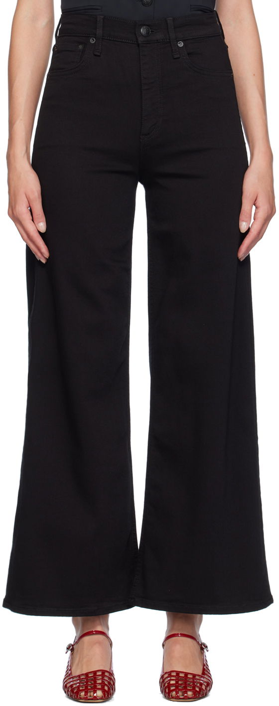 Jeans rag & bone Sofie Ankle Ultra Wide-Leg Jeans Svart | WDD24F3000N5BL