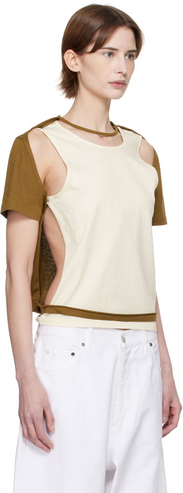 Linne Eckhaus Latta Eckhaus Latta Hugging Sleeveless T-Shirt Beige | 1203-EL-PS25-C -, 1