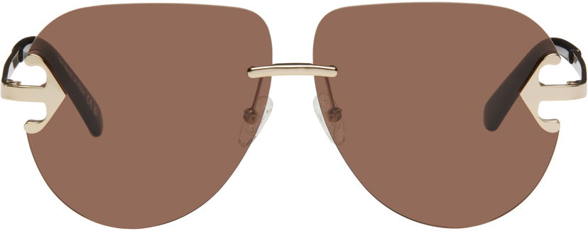 Solglasögon Off-White Off-White Alexandria Sunglasses Brun | OERI14LS25MET0017660
