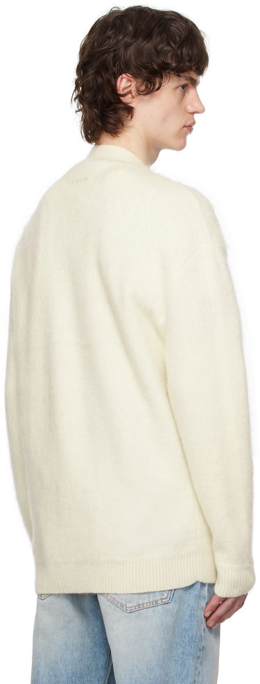 Sweater LANVIN Lanvin Striped Brushed Mohair Cardigan Vit | RM-CA0034-K052-P25, 2