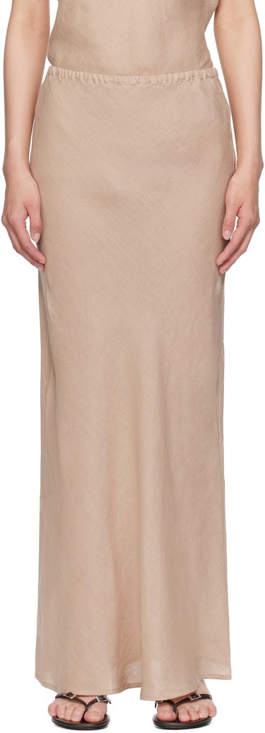 Kjol Baserange Baserange Dydine Maxi Skirt Beige | SKDY-LI-SU25, 0