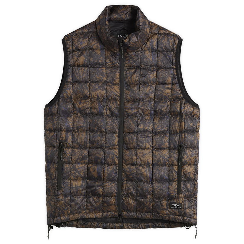 Väst TAION Mountain 800FP Zip Light Down Vest Flerfärgad | TAION-002ZXMT-800-BMD
