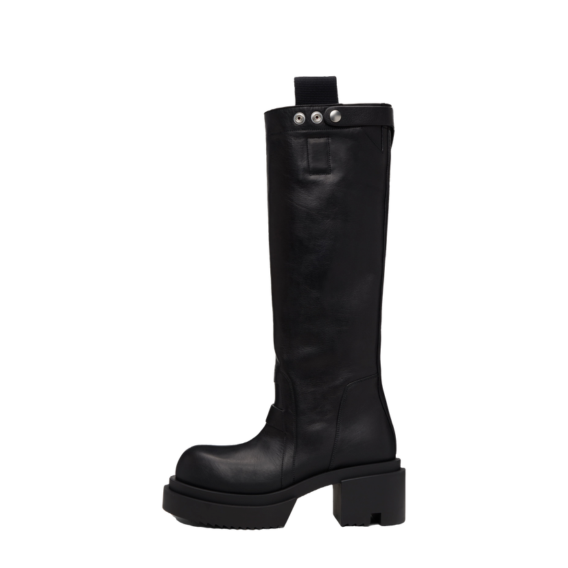 Sneakers och skor Rick Owens Rick Owens Concordians Pull On Mega Tractor Boots Svart | RU02E1834 LOO