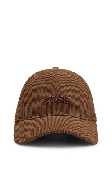 Keps BOSS Corduroy cap with embroidered logo Brun | 50544383