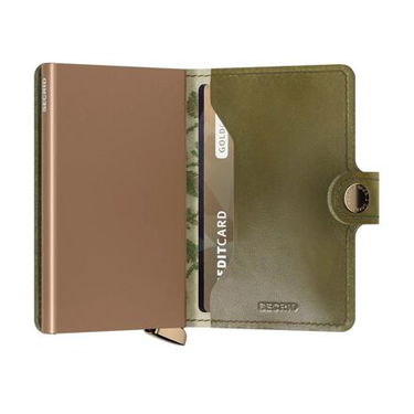 Plånbok Secrid Floral Embroidered Mini Cardholder Wallet Grön | MSt-Olive, 3