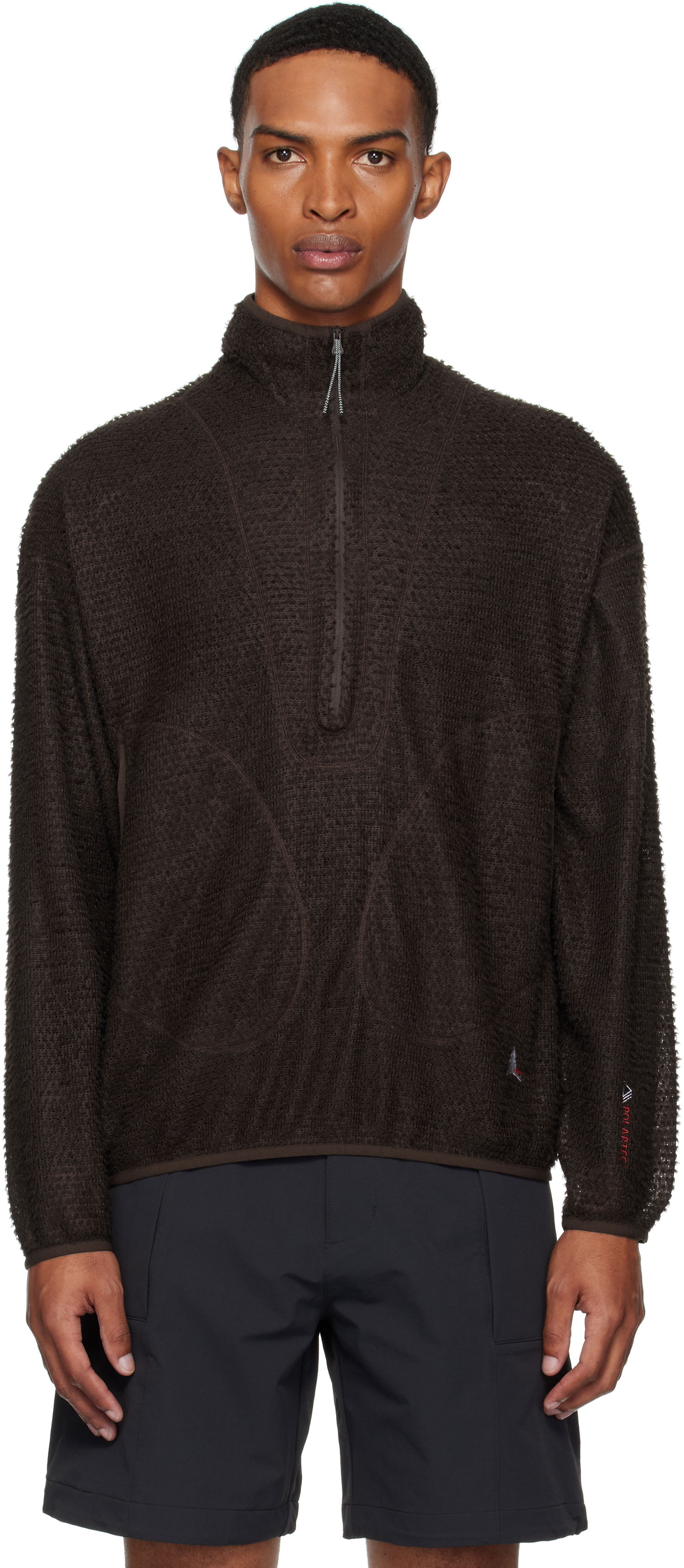 Sweater ROA ROA Alpha Direct Half Zip Sweater Brun | RBMW0370FA262, 0