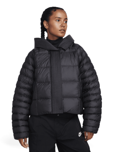 Pufferjacka Nike Sportswear Swoosh Puffer PrimaLoft® Therma-FIT Oversized Hooded Jacket Svart | FB8729-010