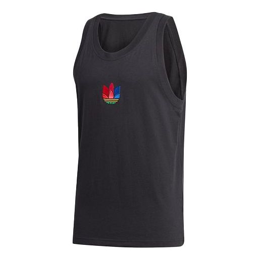 Linne adidas Originals 3D Trefoil Tank Top Svart | GE0856