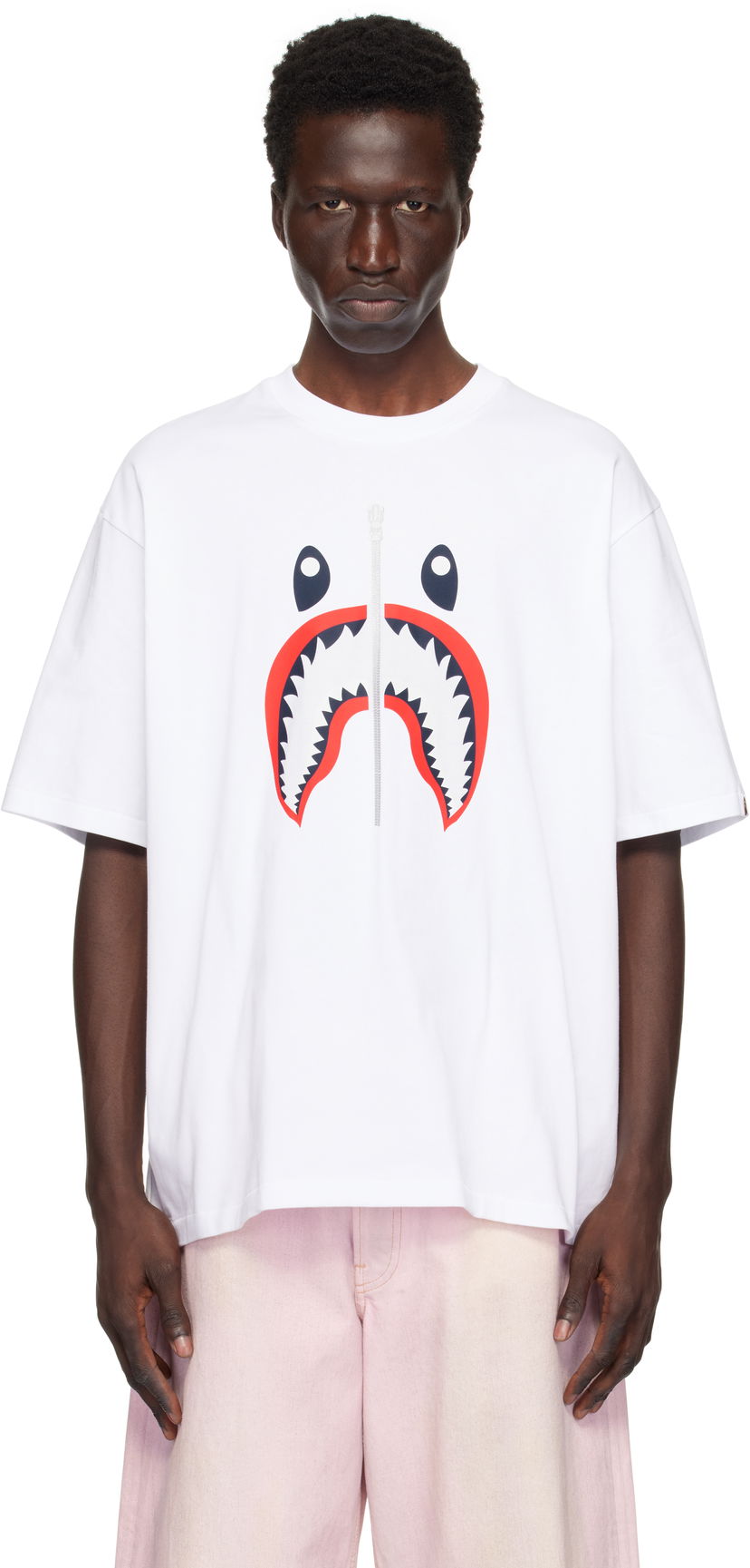 T-shirt BAPE Shark Graphic T-Shirt Vit | 001TEK701303M
