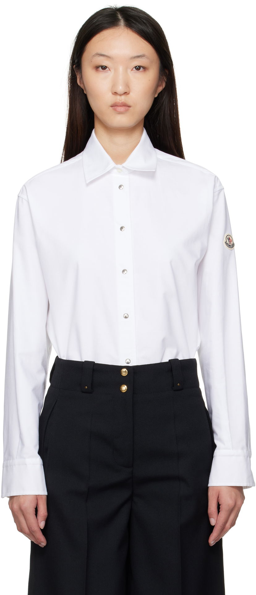 Skjorta Moncler Moncler Canvas Shirt Vit | K20932F00014598S2