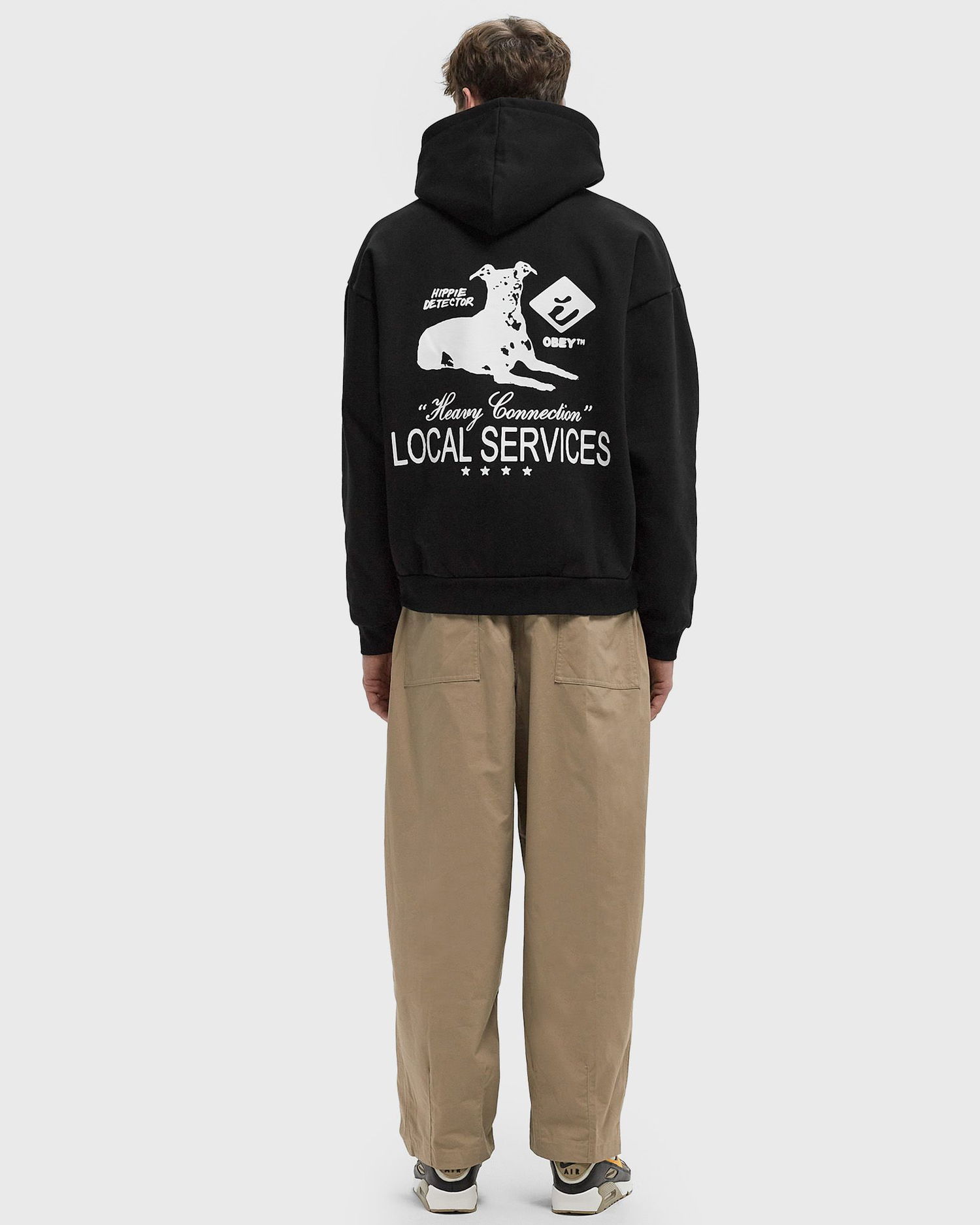 Sweatshirt OBEY Extra Heavy Black Hoodie XL Svart | 112470238-BLK, 1