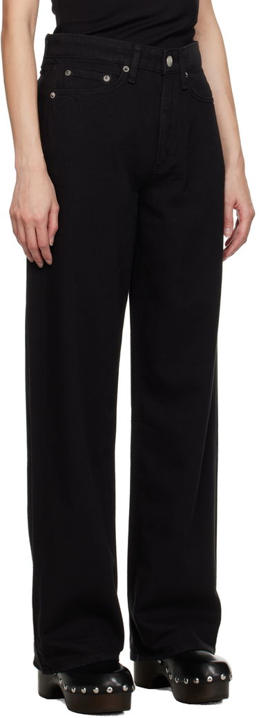 Jeans rag & bone Rag & Bone Logan Wide Leg Jeans Svart | WDD22H2935STBL, 4