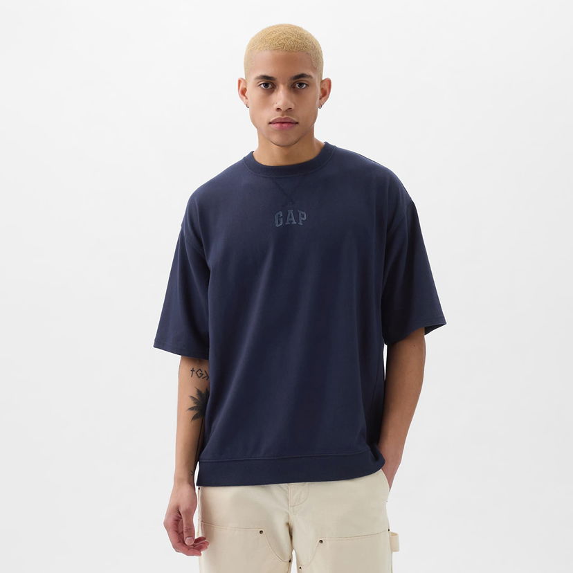 T-shirt GAP Micro Logo Tee Navy Uniform Mörkblå | 857899-01