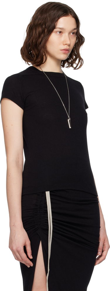 Crop top Rick Owens Rick Owens Concordians Rainino Cropped T-Shirt Svart | RP02E4235 JR, 1