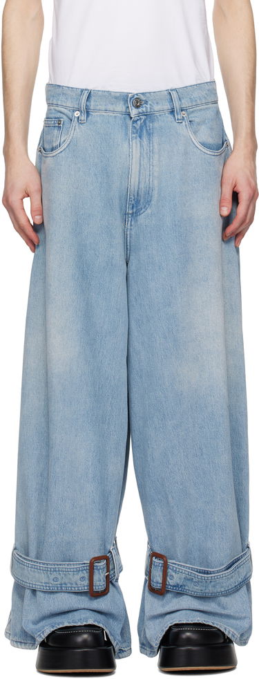Jeans JW Anderson JW Anderson Buckled Cuff Jeans Blå | DT0107-PG1735, 0