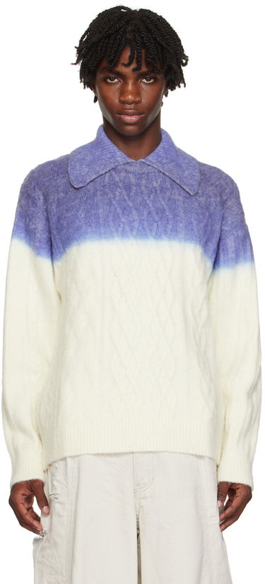 Sweater ADER ERROR Gradient Oversized Polo Sweater Blå | BMADFWKT0101IV, 0