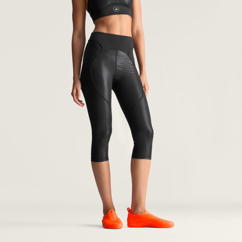 Damasker adidas Performance adidas by Stella McCartney Micro Dot Capri Training Leggings Svart | JM8462