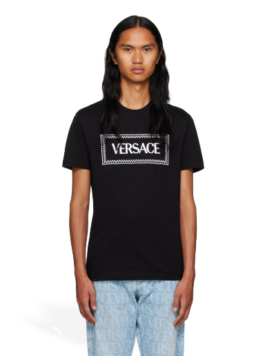 T-shirt Versace Embroidered Svart | 1011694_1A08584