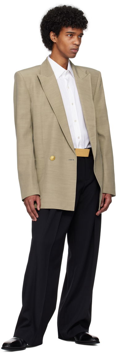 Jacka Balmain Balmain 1-Button Tailored Blazer Beige | EH1SG201VH50, 3