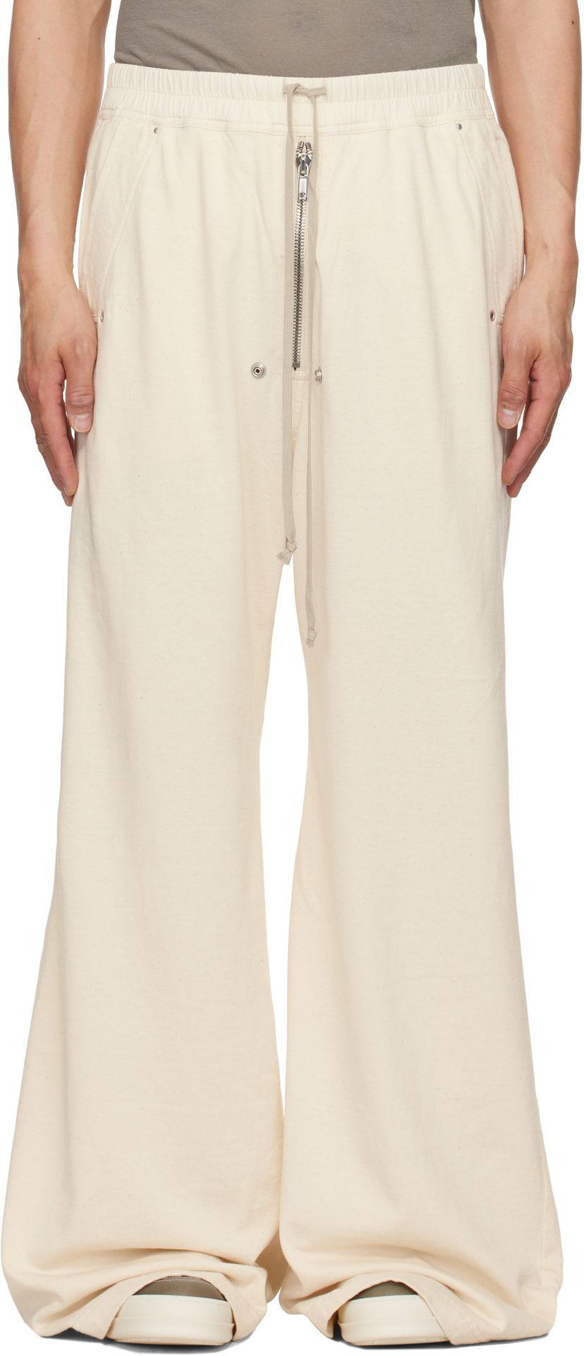 Byxor Rick Owens Rick Owens DRKSHDW Hollywood Geth Belas Sweatpants Beige | DU01E3378 RIGN
