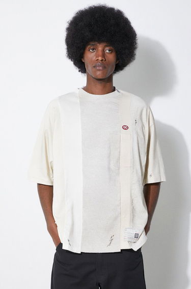 T-shirt Maison MIHARA YASUHIRO Maison MIHARA YASUHIRO Vertical Switching T-Shirt Vit | A12TS621, 3