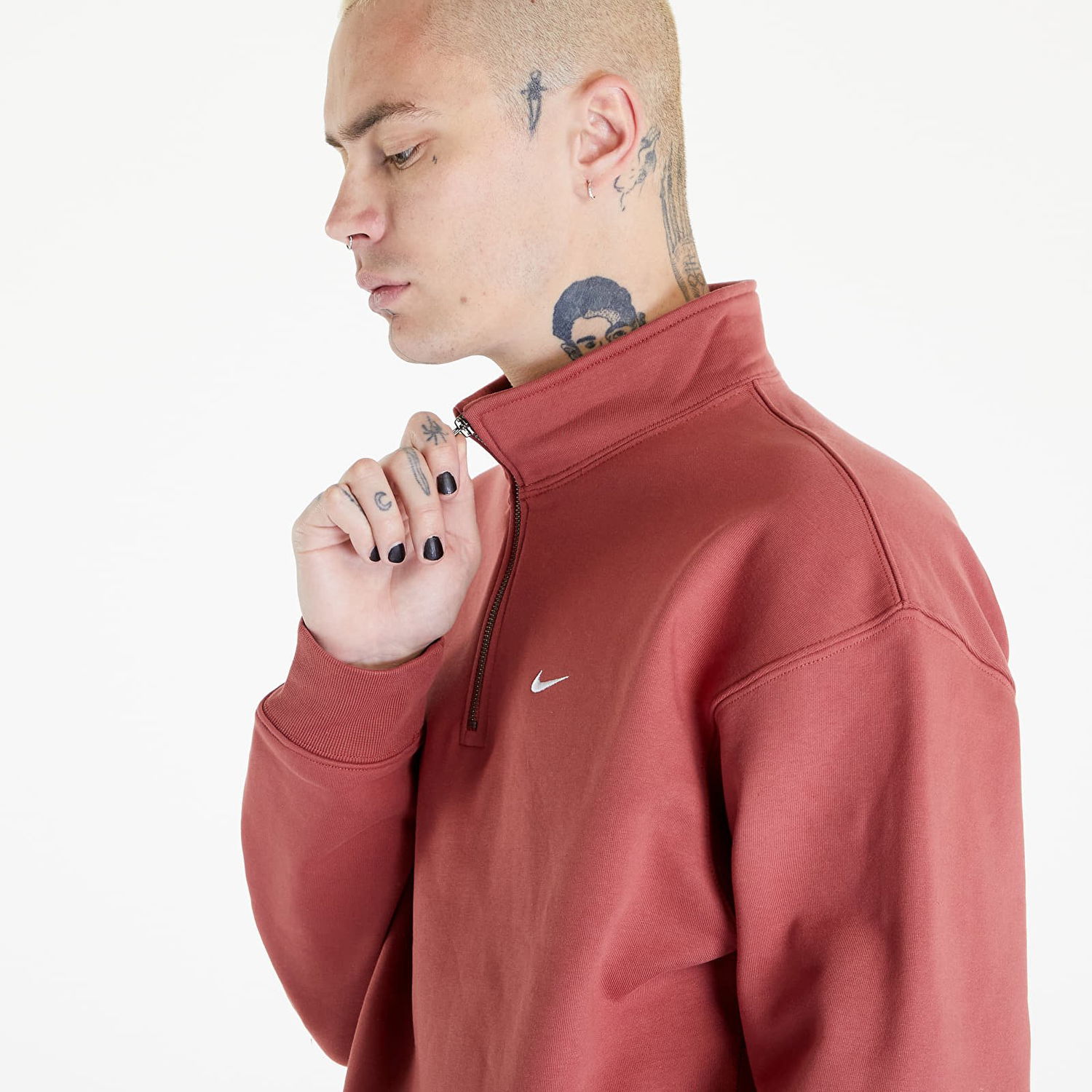 Sweatshirt Nike Solo Swoosh 1/4-Zip Top Röd | DQ5209-691, 1