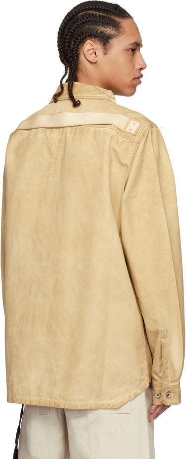 Skjorta Rick Owens Rick Owens DRKSHDW Hollywood Organic Cotton Overshirt Beige | DU01E3755 CVS, 2