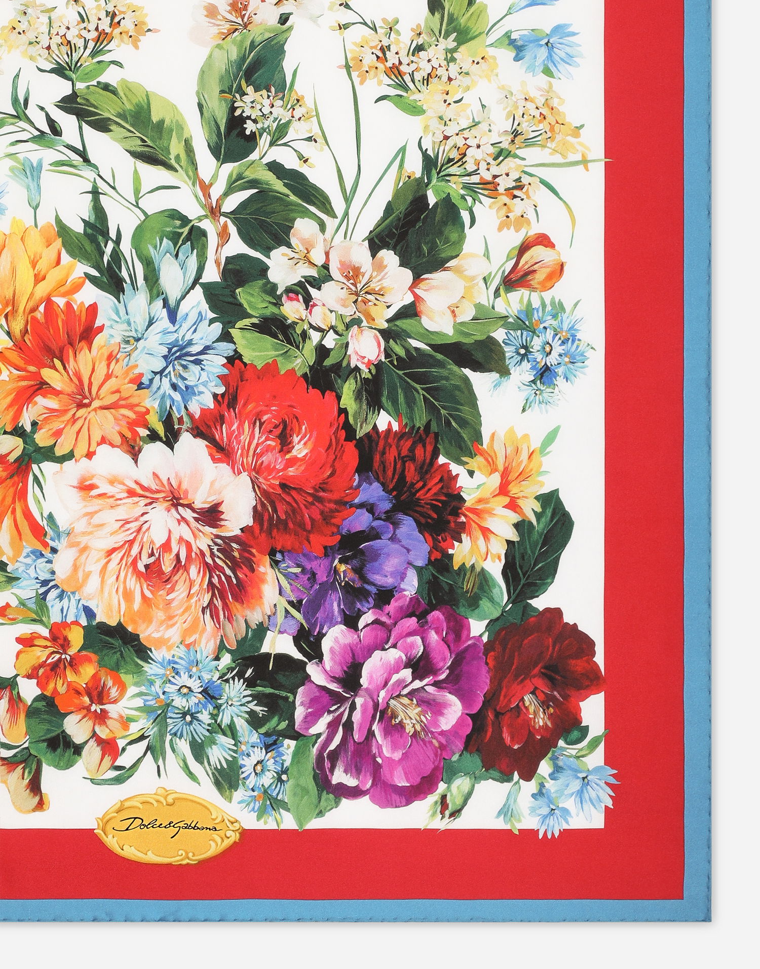 Halsduk Dolce & Gabbana Dolce & Gabbana 70x70 Silk Twill Floral Print Foulard Flerfärgad | FN092RGDC7BHS5PC, 1